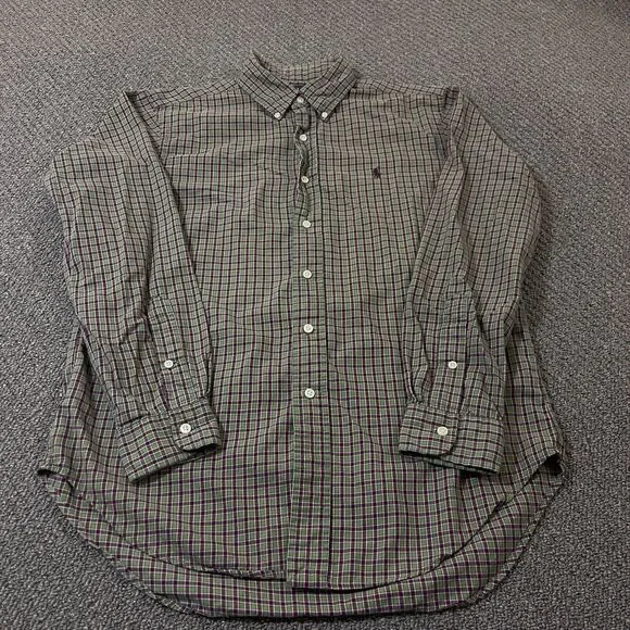 Polo Ralph Lauren Shirt Medium M Long Sleeve Classic Fit Plaid - Picture 2 of 12